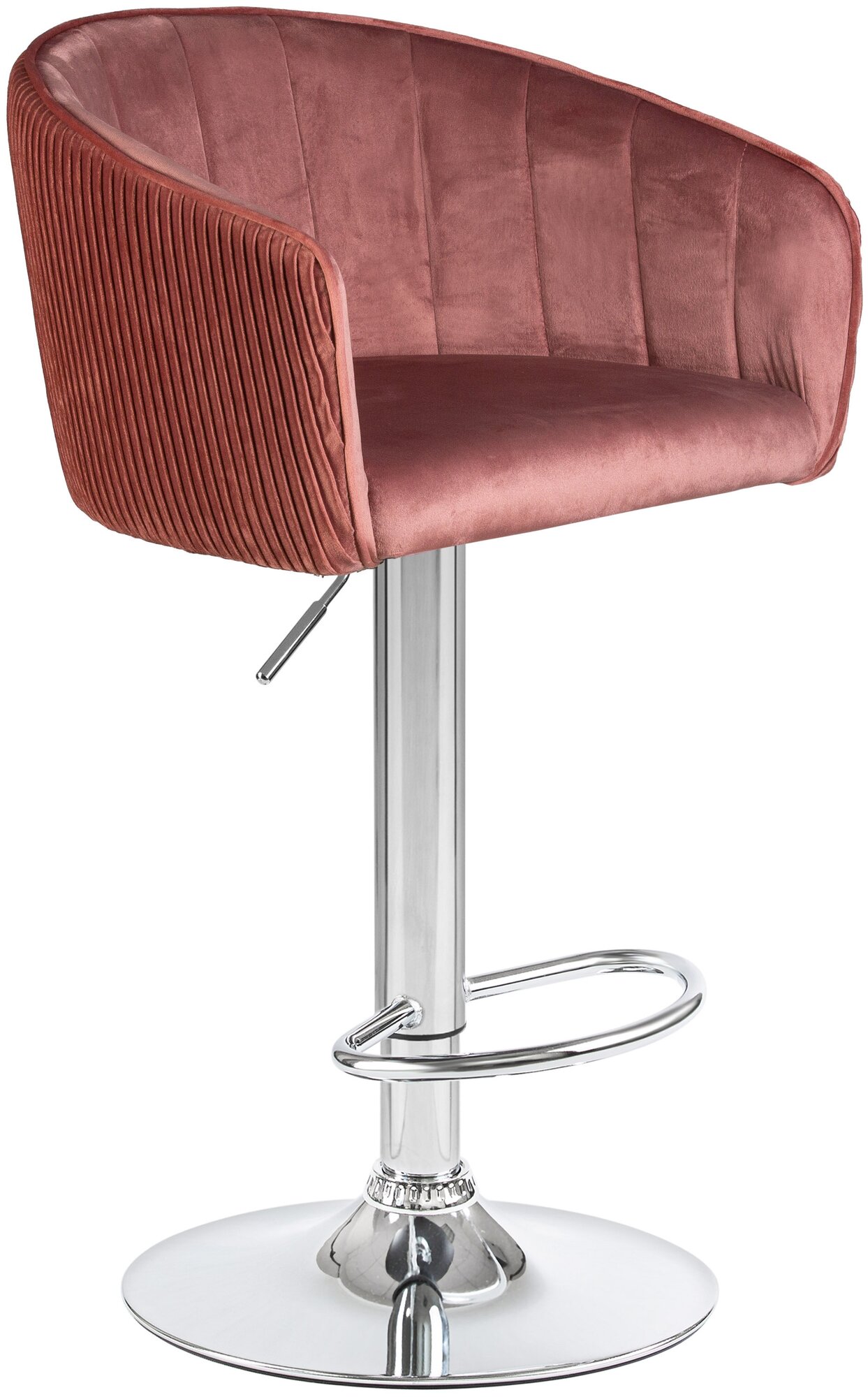 Барный стул DARCY LM-5025 бронзово-розовый велюр - фотография № 2
