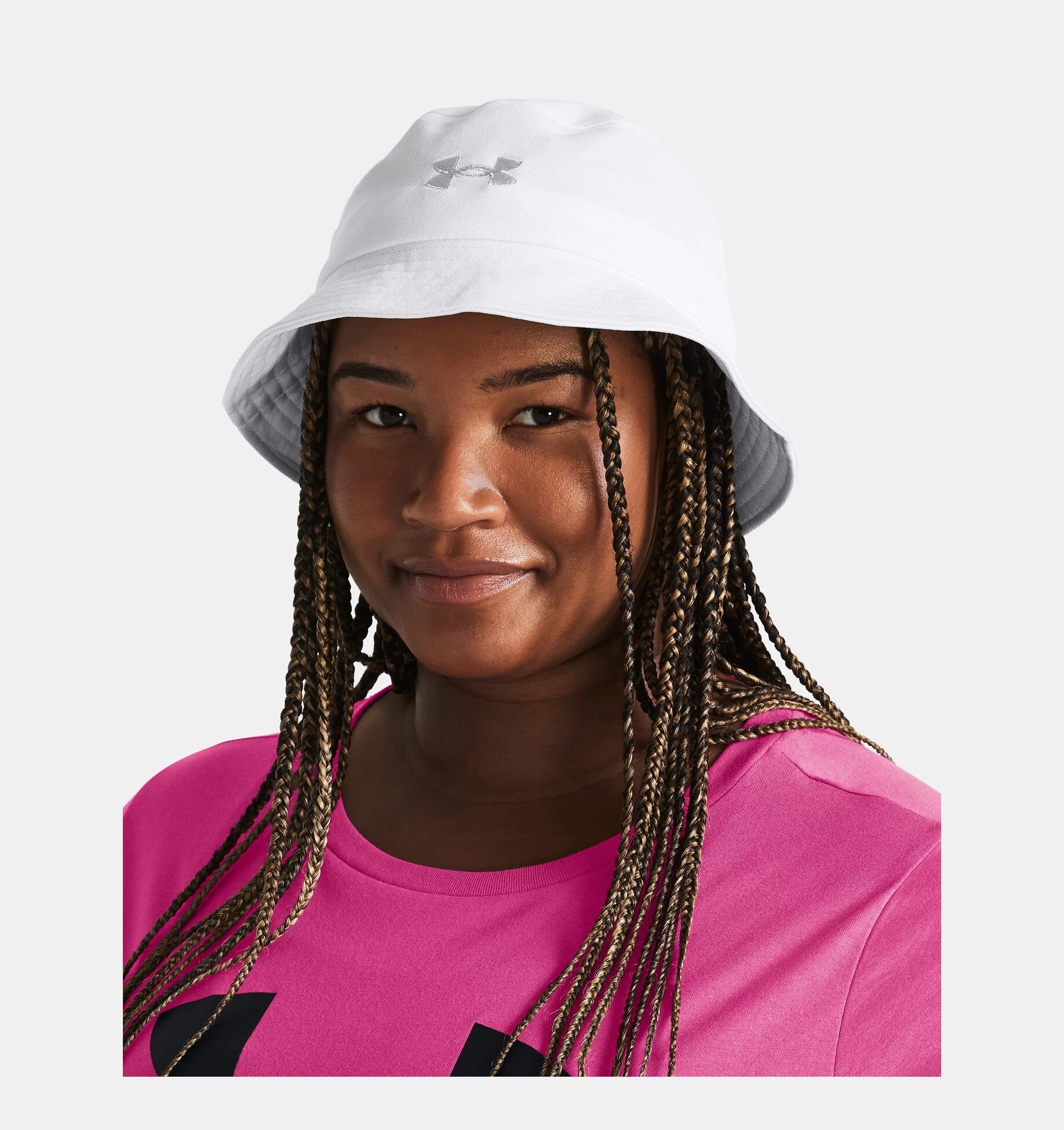 Панама Under Armour  blitzing bucket hat для женщин, размер M/L, белый — фото 1