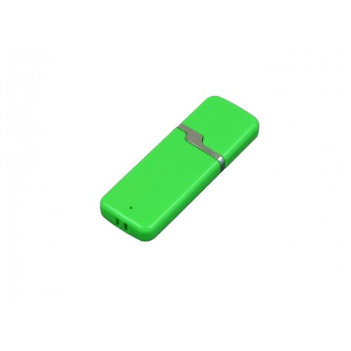 Промо флешка пластиковая с оригинальным колпачком (32 Гб / GB USB 2.0 Зеленый/Green 004 Оригинальная флешка с гарантией качества)
