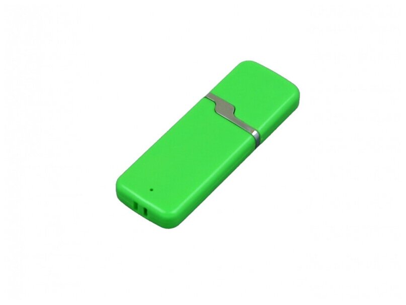 Промо флешка пластиковая с оригинальным колпачком (32 Гб / GB USB 3.0 Зеленый/Green 004 Качественная флешка доступная оптом и в розницу)