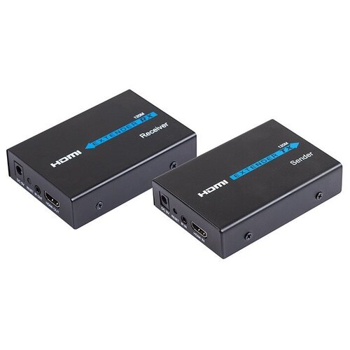 Передача по витой паре HDMI Rexant 17-6971 HDMI удлинитель по витой паре RJ-45(8P-8C) кат. 5е/6 120 м hdmi compatible extender 1080p rj45 ports lan network hd extension 30m over cat5e 6 utp ethernet cable for hdtv monitor