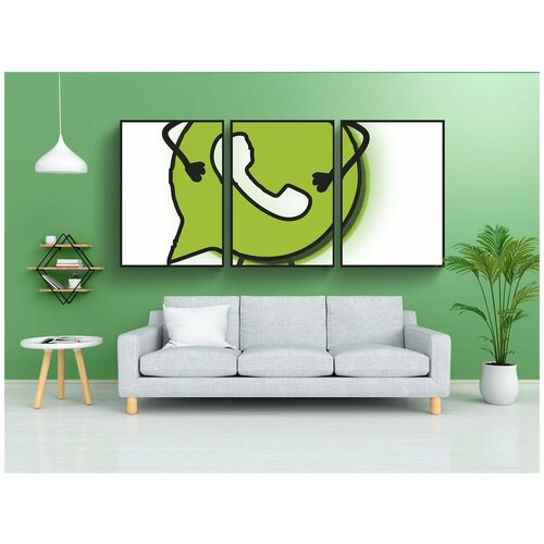 фото Набор модулных постеров для интерьера "человек, персонаж, whatsapp" 60x90 см. в тубусе, без рамки lotsprints