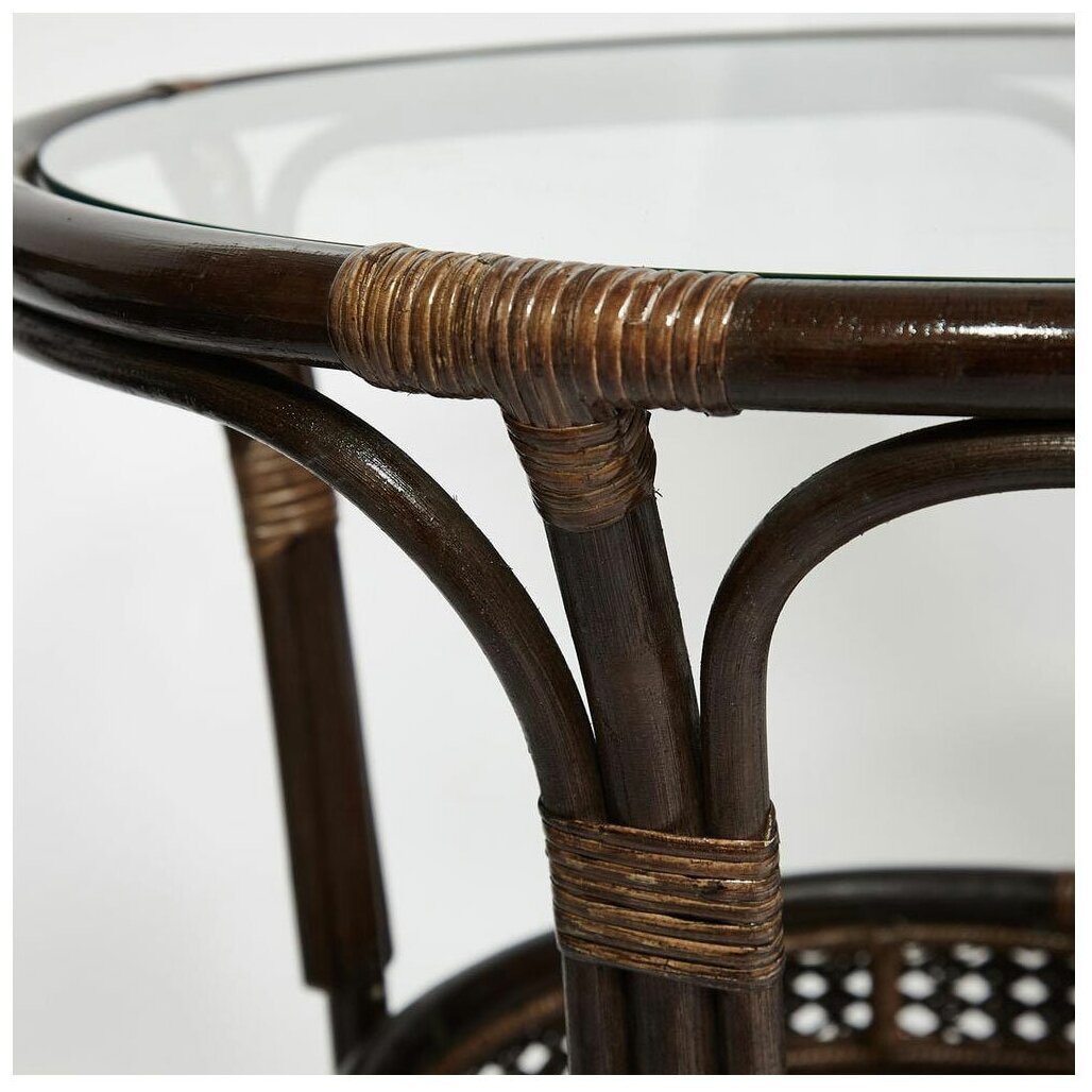 Террасный комплект "PELANGI" (стол со стеклом + 2 кресла) /без подушек/ - фотография № 14
