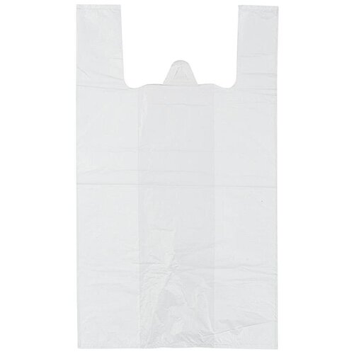 фото Пакет-майка пнд белый 9 мкм (16+12х30 см, 100 штук в упаковке) veiro