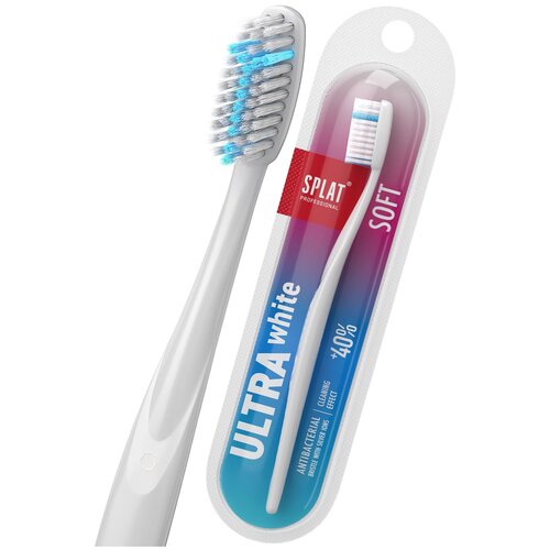 Купить Зубная щетка SPLAT Ultra white (мягкая), белый/голубой, голубой/белый/белый-голубой