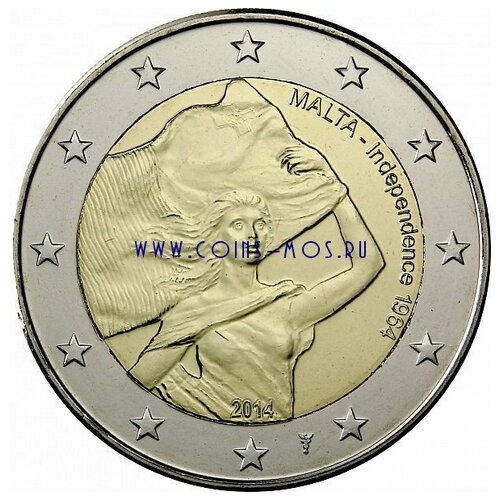 италия 2 евро 2014 г карабинеры Мальта 2 евро 2014 г. Независимость 1964 г