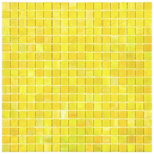 Мозаика одноцветная чип 15 стекло Alma SM46 желтый квадрат глянцевый перламутр