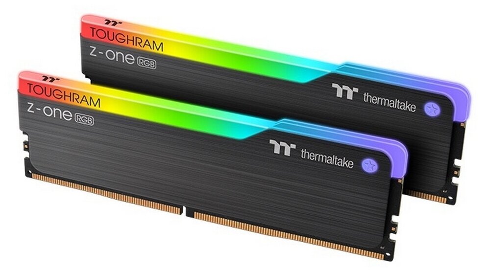 16GB Thermaltake DDR4 4000 DIMM TOUGHRAM Z-ONE RGB Black Gaming Memory R019D408GX2-4000C19A R019D408GX2-4000C19A Non-ECC, CL19, 1.35V, Heat Shield, XMP 2.0, Kit (2x8GB), RTL (529228)