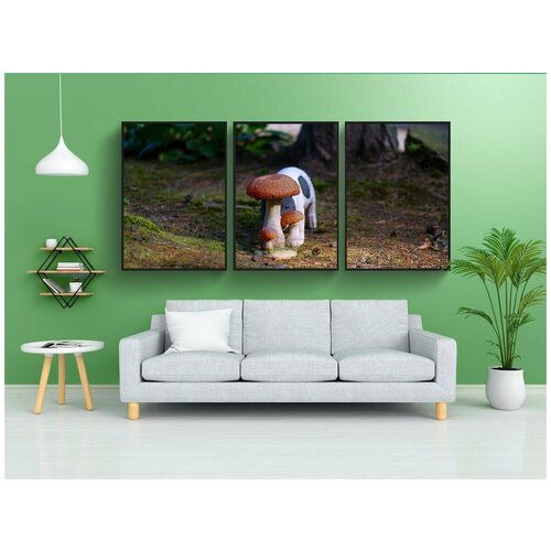 фото Набор модулных постеров для интерьера "татти, гриб, свинья" 60x90 см. в тубусе, без рамки lotsprints