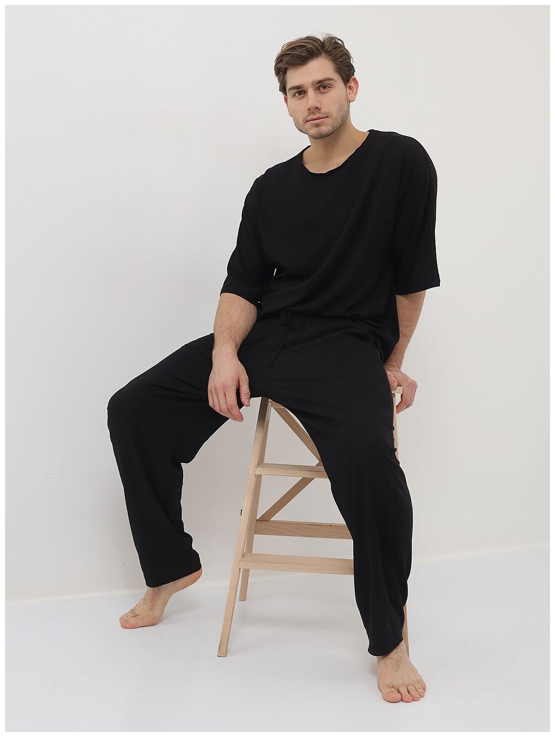 Пижама мужская с футболкой и штанами, домашний комплект, одежда для дома, для сна, для отдыха - фотография № 4