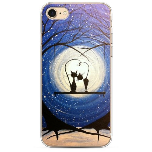 фото Силиконовый чехол "влюбленные котики 10" на apple iphone 8 / айфон 8 case place