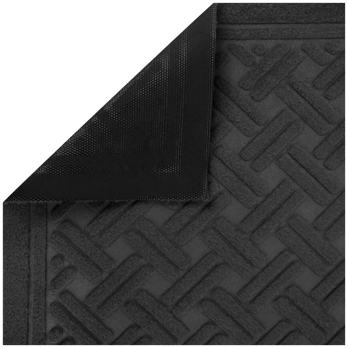 Коврик Inspire Lenzo 50x80 см, полиэфир/резина, цвет тёмно-серый - фотография № 4
