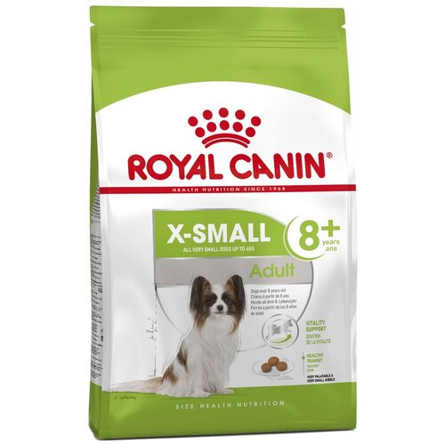 Сухой корм Royal Canin X-Small Adult для собак очень мелких размеров старше 8 лет 1 уп. х 1 шт. х 500 г (для мелких пород)