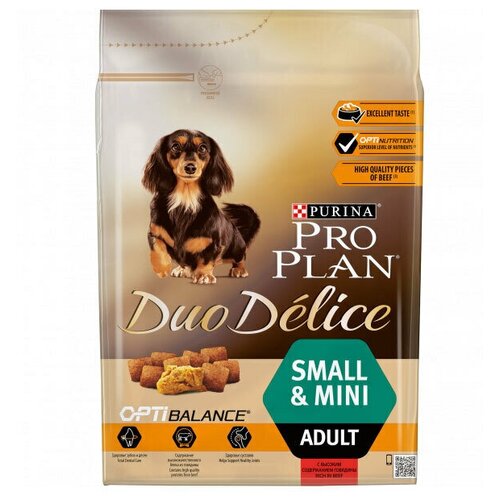 ProPLAN DUO DELICE сухой корм для собак мелких и карликовых говядина 700гр