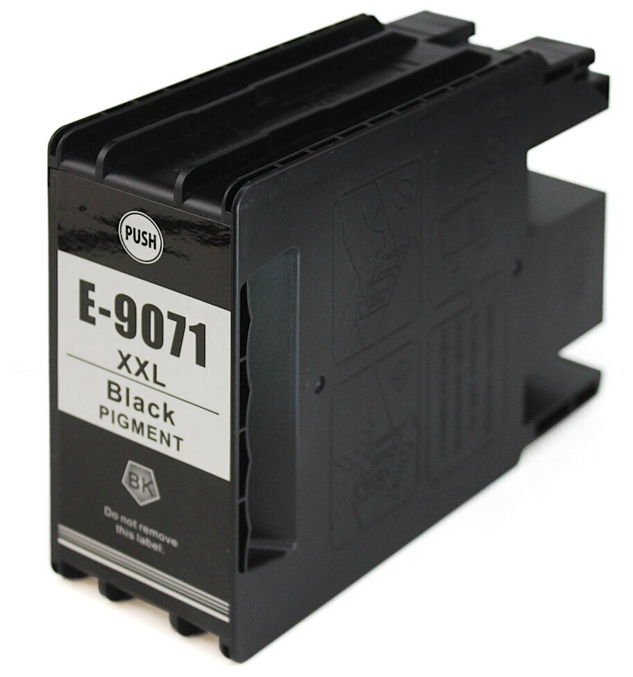 Картридж повышенной емкости для Epson WorkForce Pro WF-6090DW, WF-6590DWF (совм T9071 / T9081 10000 стр, 270 мл), пигментный чёрный Black, совместимый