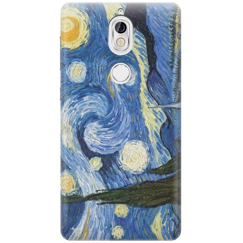 фото Силиконовый чехол на nokia 7 / нокиа 7 с принтом "звездная ночь" gosso