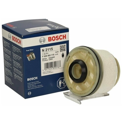 Фильтр топливный BOSCH F026402115 /N2115/ Lexus IS 2.2D, Toyota Hilux 2.5-3.0D 05