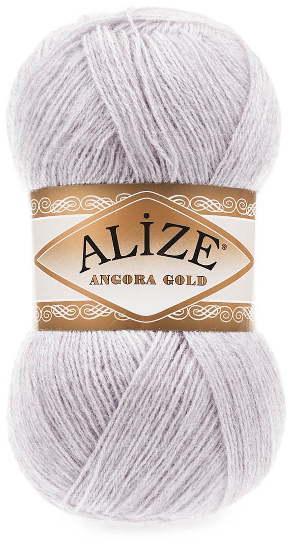 Пряжа для вязания ALIZE 'Angora Gold' 100г, 550м (80% акрил, 20% шерсть) ТУ (71 талая вода), 5 мотков