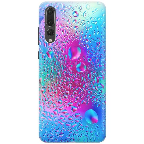 Силиконовый чехол Капли на стекле на Huawei P20 Pro / Хуавйе П20 Про силиконовый чехол графитовый излом на huawei p20 pro хуавйе п20 про