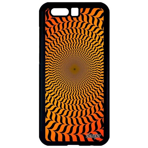 фото Противоударный чехол на смартфон // honor 9 // "иллюзия круга" геометрический спираль, utaupia, оранжевый
