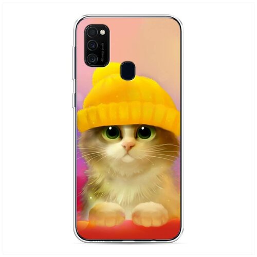 фото Силиконовый чехол "котенок в желтой шапке" на samsung galaxy m21 / самсунг галакси м21 case place