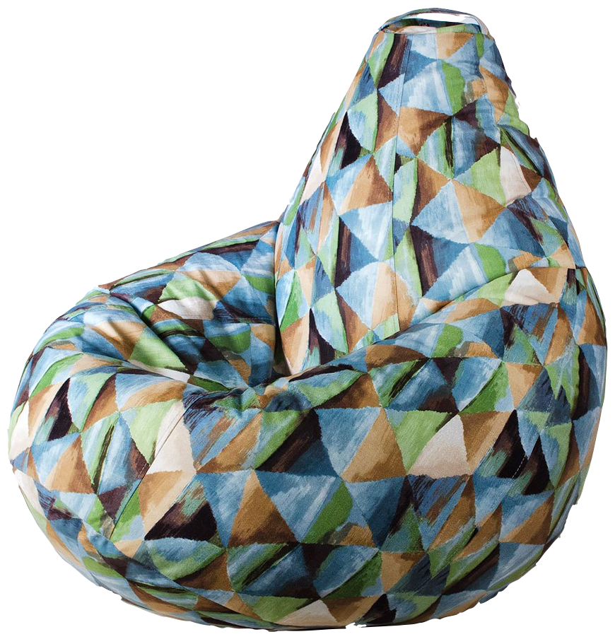 MyPuff кресло-мешок Груша, размер ХXХХL-Комфорт, мебельный велюр, Твинкли бирюза - фотография № 1