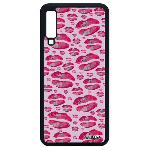 фото Защитный чехол на смартфон // samsung galaxy a7 2018 // "губы" незнакомка стиль, utaupia, розовый
