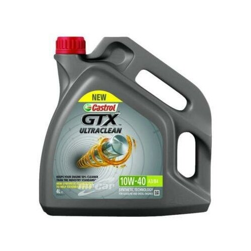 фото Castrol 15a4e0 моторное масло gtx ultraclean 10w-40 a3/b4 4 l