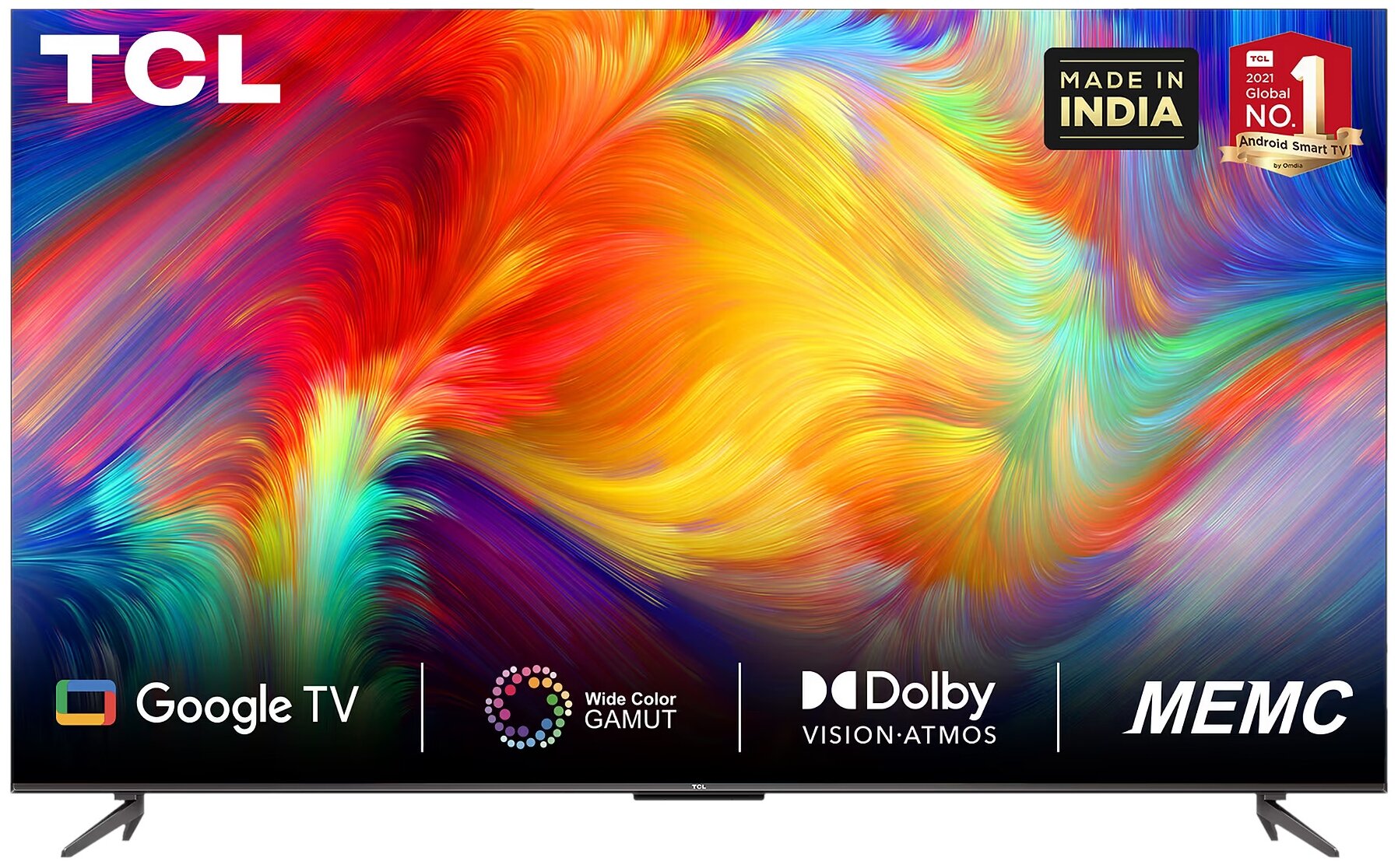 Телевизор 50" TCL 50P735 черный (Ultra HD 4K, 60Hz), Smart TV