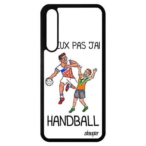 фото Защитный чехол на смартфон // huawei p20 pro // "не могу - у меня гандбол!" надпись крутой, utaupia, белый