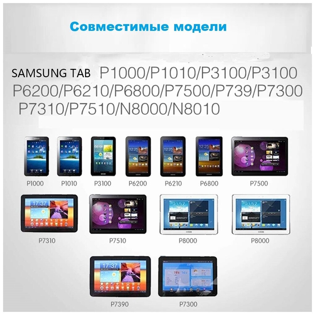 Кабель Samsung Galaxy Tab / Note 10.1 (P7500/P7320/P7300/P6800/P5100/P3100/P1000)