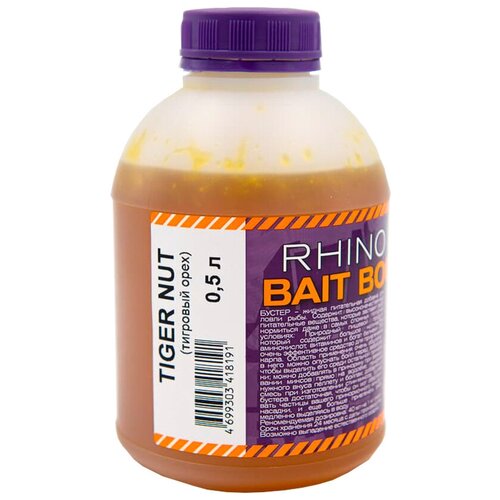 RHINO BAITS Bait Booster Liquid Food (жидкое питание) Tiger nut (Тигровый орех), банка 0,5 л rhino baits bait booster liquid food жидкое питание monster crab монстер краб банка 0 5 л