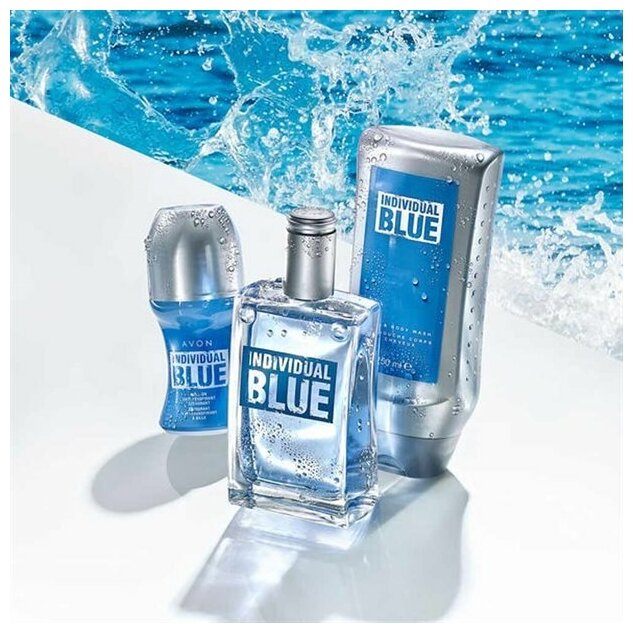 Набор для него AVON Individual Blue (туалетная вода 50мл+шампунь-гель 250мл + шариковый дезодорант 50мл )