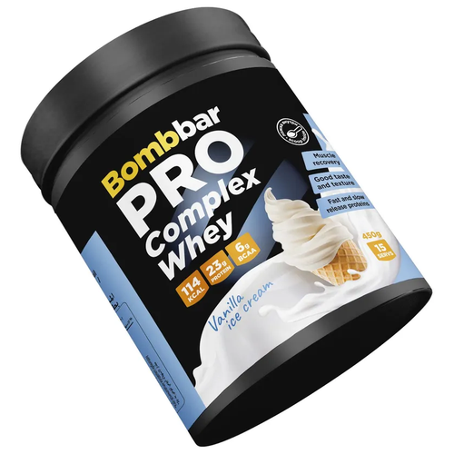 Bombbar, PRO Complex Whey, 450г (Ванильное мороженое)