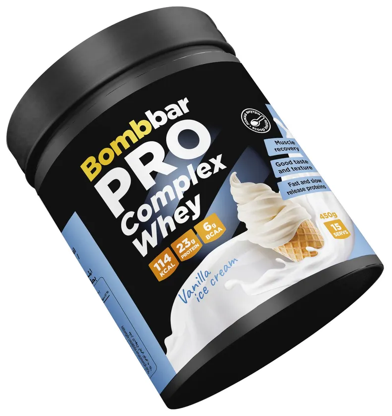 Bombbar, PRO Complex Whey, 450г (Ванильное мороженое)