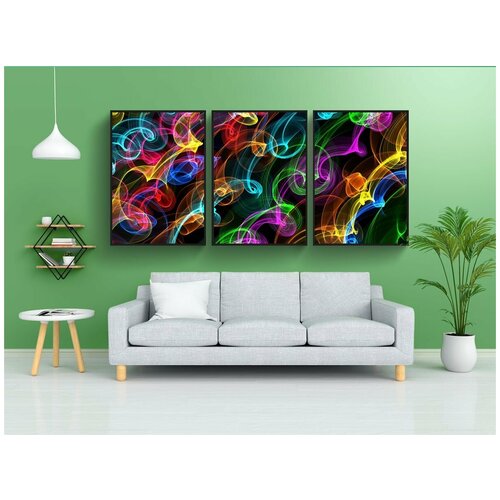 фото Набор модулных постеров для интерьера "аннотация, задний план, графический" 60x90 см. в тубусе, без рамки lotsprints