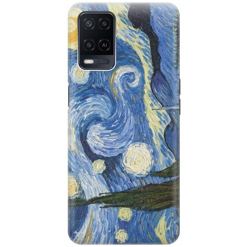 фото Ультратонкий силиконовый чехол-накладка для oppo a54 с принтом "звездная ночь" gosso