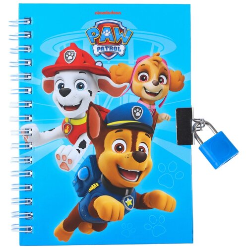 Блокнот Сима-ленд Paw Patrol 7810758 А6, 50 листов, голубой, цвет бумаги голубой