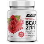 Atlecs BCAA 2.1.1, 250 g, (малина) - изображение