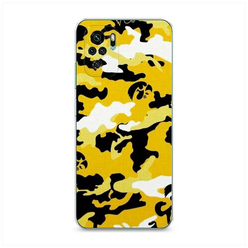 фото Силиконовый чехол "жетлый камуфляж" на xiaomi redmi note 10 / сяоми редми нот 10 case place