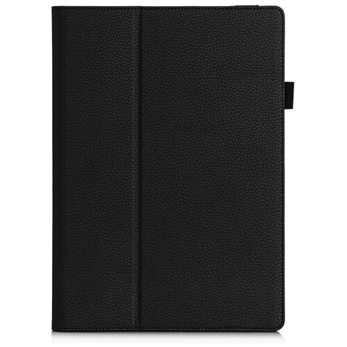 фото Чехол mypads для microsoft surface pro 7/ surface 7+ plus (2021) с визитницей и держателем для руки черный натуральная кожа prestige бизнес класса