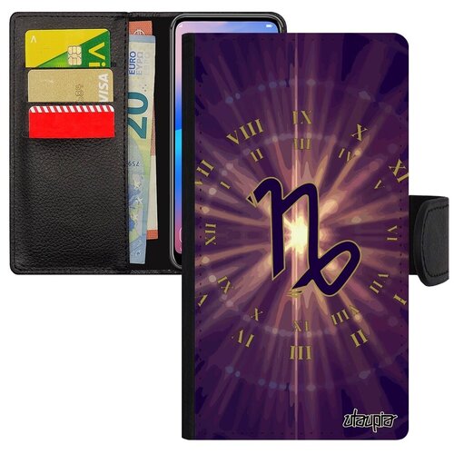 фото Защитный чехол книжка для мобильного // apple iphone x // "гороскоп козерог" зодиак созвездие, utaupia, фиолетовый