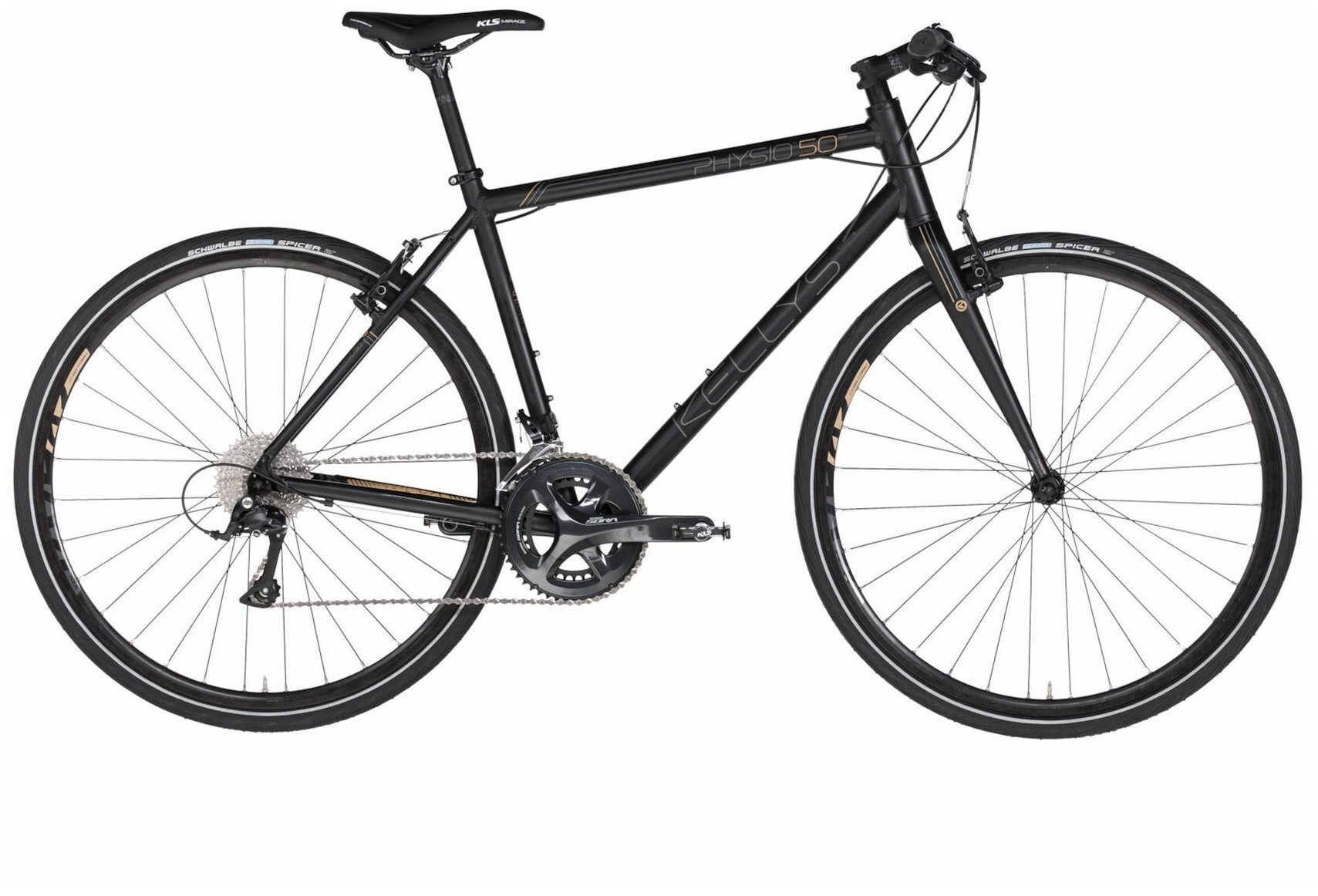 Фитнес велосипед Велосипед Kellys Physio 50 черный, размер рамы: 17