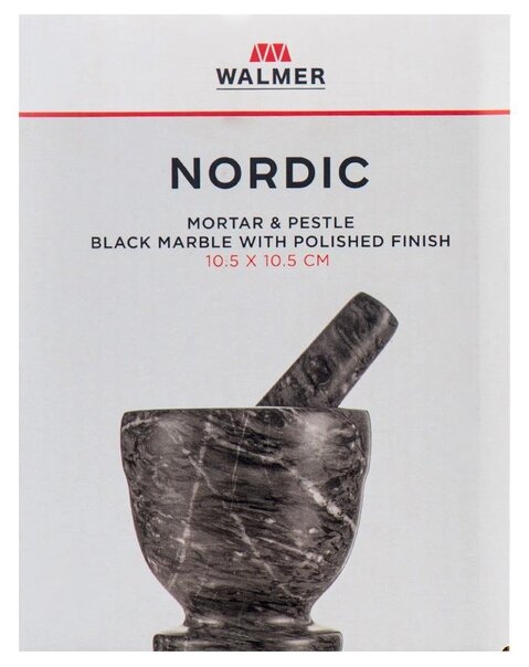 Ступка Ступка с пестиком Nordic серый мрамор, 10.5 см WALMER - фотография № 17