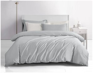 Фото Комплект постельного белья MariaG Home Голубой Королевский Хлопок 400TC, 2-х спальный, 2 наволочки 50*70