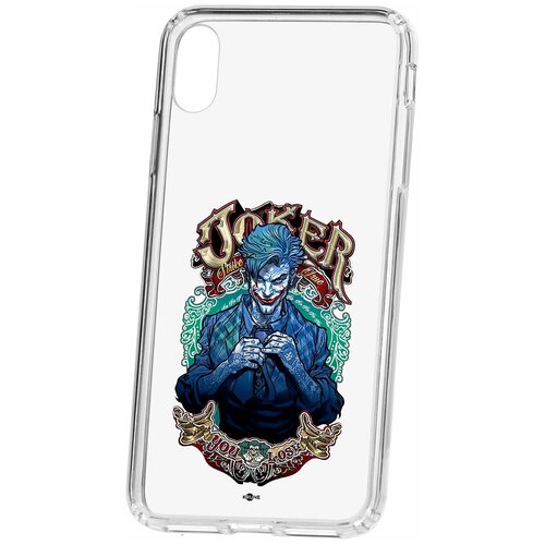 фото Чехол для apple iphone xs max kruche print джокер / чехол для apple iphone / чехол с рисунком / чехол с принтом / чехол для айфон / бампер на айфон / чехол накладка для iphone / противоударная накладка для iphone / защита для iphone / защита на айфон / cиликоновый чехол для iphone / пластиковый чехол на iphone / защитный чехол для iphone кruче