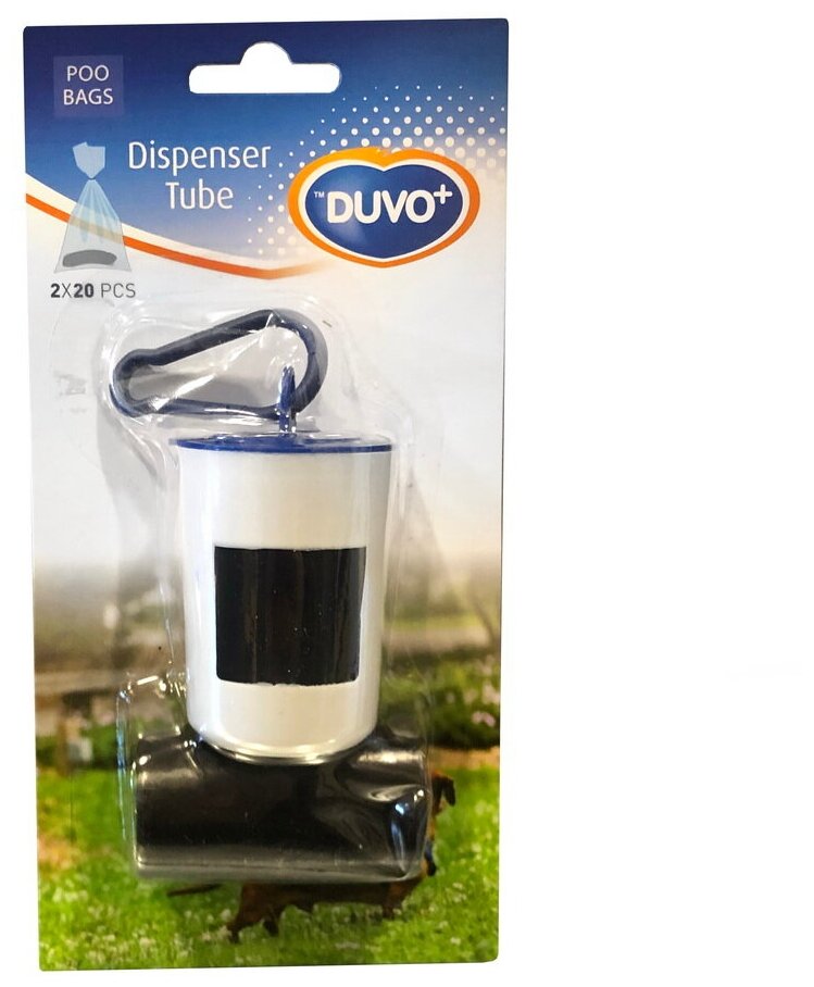DUVO+ Контейнер для гигиенических пакетов, белый, 2 рул. x20шт(Бельгия)