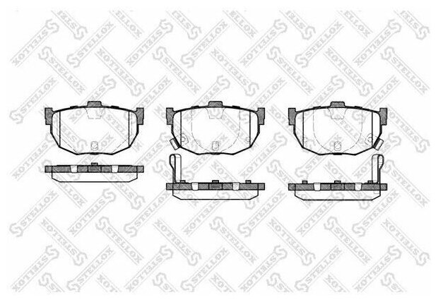 STELLOX 305022SX 305 022-SX_294 22 колодки дисковые з.\ Hyundai Elantra/Lantra 1.5i-2.0i/1.9D 95