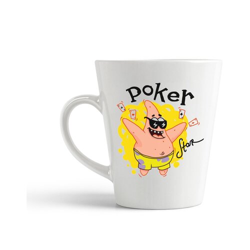 фото Кружка-латте coolpodarok прикол. патрик ,покер