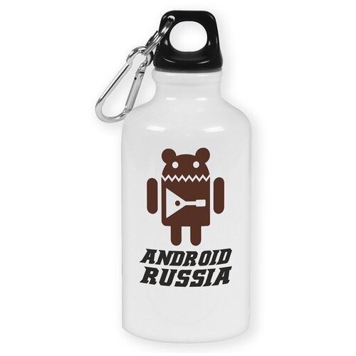 Бутылка с карабином CoolPodarok Android Russia
